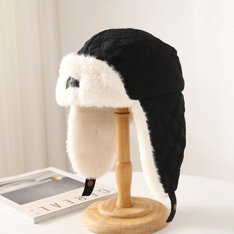 Winter Lei Feng Hat Women's Windproof and Cold-proof Fleece Ear Protector Northeast Hat Thickened Outdoor Cycling Hat New
