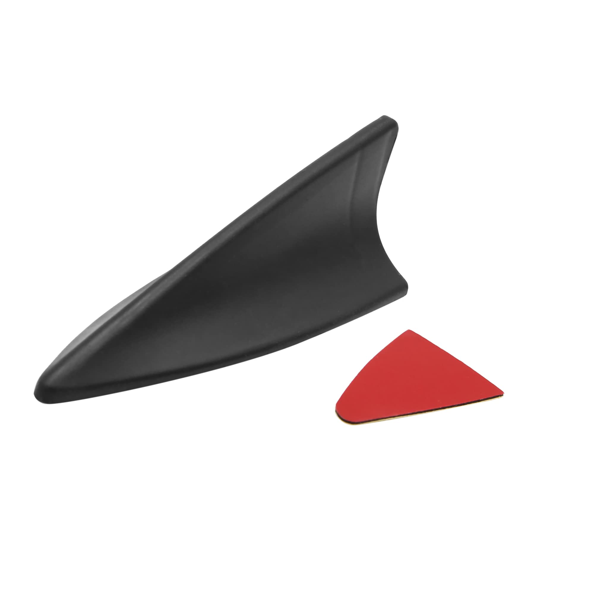 

ACROPIX Car Waterproof Decorative Antenna Cover Self Adhesive Roof Dummy Antenna Shark Fin Shape Universal Black 1pcs