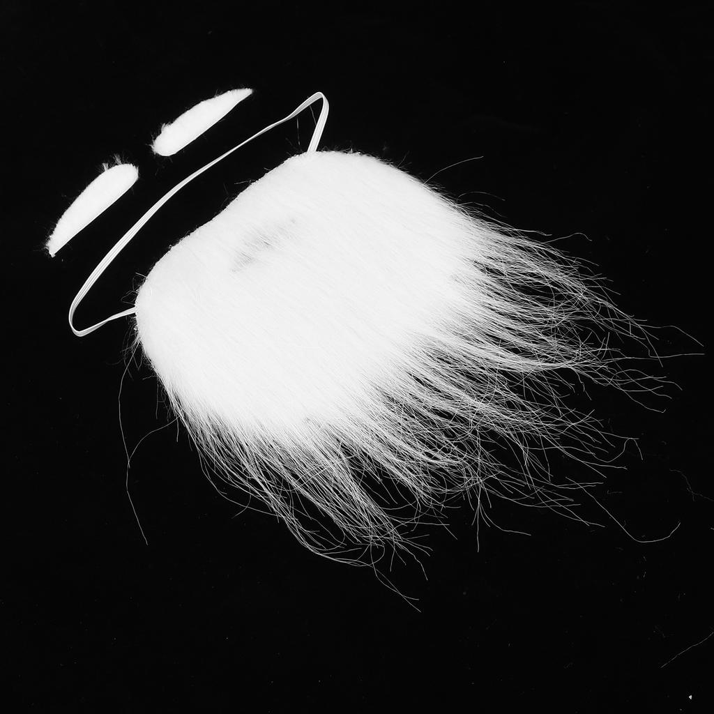 Weihnachtsmann Bart Set Lustige Weiße Falsche Weihnachtsmann Bärte Accessoires für Weihnachtsfeier