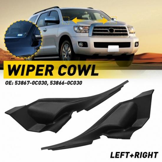2X Windshield Wiper Cowl Cover Plate Panel for Trim 2007-2013 Toyota Tundra