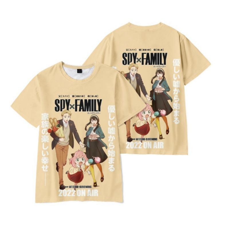 

Women s Summer 3D T-shirt Short Sleeved Spy House SPY × FAMIL Casual Minimalist T-shirt 6XL