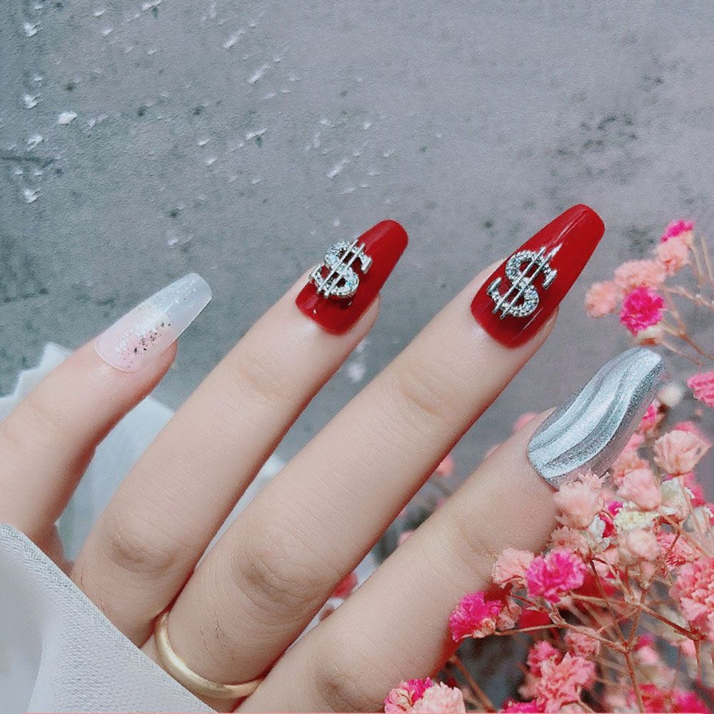 3D Coin Design Charm DIY Nail Jewelry Nail Art Rhinestone Dollar Nail Art Decorations Manicure