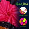 Mixweer 1 Pcs 118 x 39 Inch Disposable Neon Dance Floor 80s 90s Party Decorations DIY Plastic Dance Floor Neon Carpet Runner for Outdoor Birthday