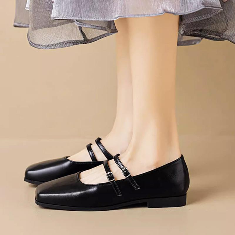 Mary Jane shoes women's spring French temperament shallow mouth flat bottom gentle evening shoes women's new single shoes summer