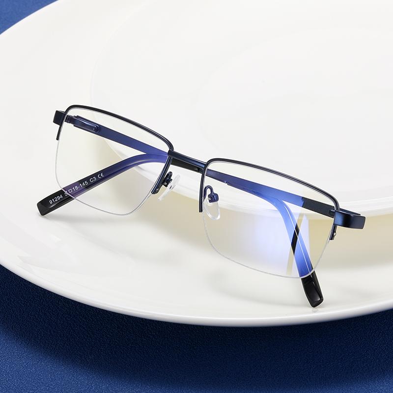 Half Frame Business Style TR90 Metal Square Presbyopia Eyeglasses Mens Presbyopia Eyeglasses Male Super Light Anti Blue Light Glasses 0