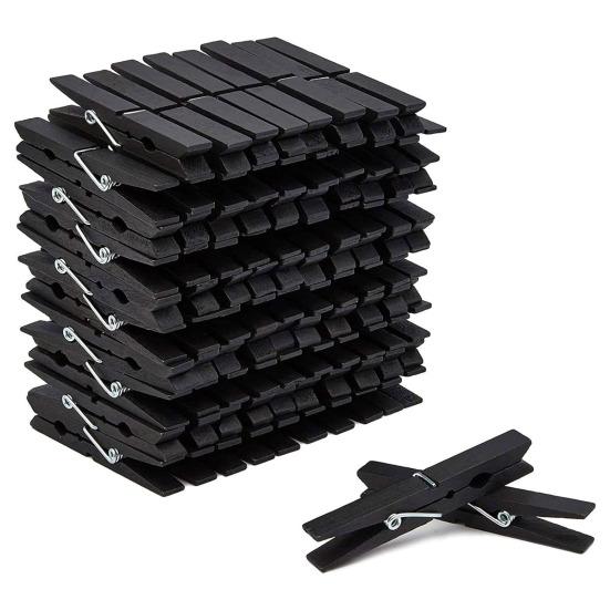 50 Stück Holz-Wäscheklammern, Foto-Clips, starker Halt, kompakte Größe, tragbar, strapazierfähig, für Kunsthandwerk, Bilder-Clips, bunte Wäscheklammern