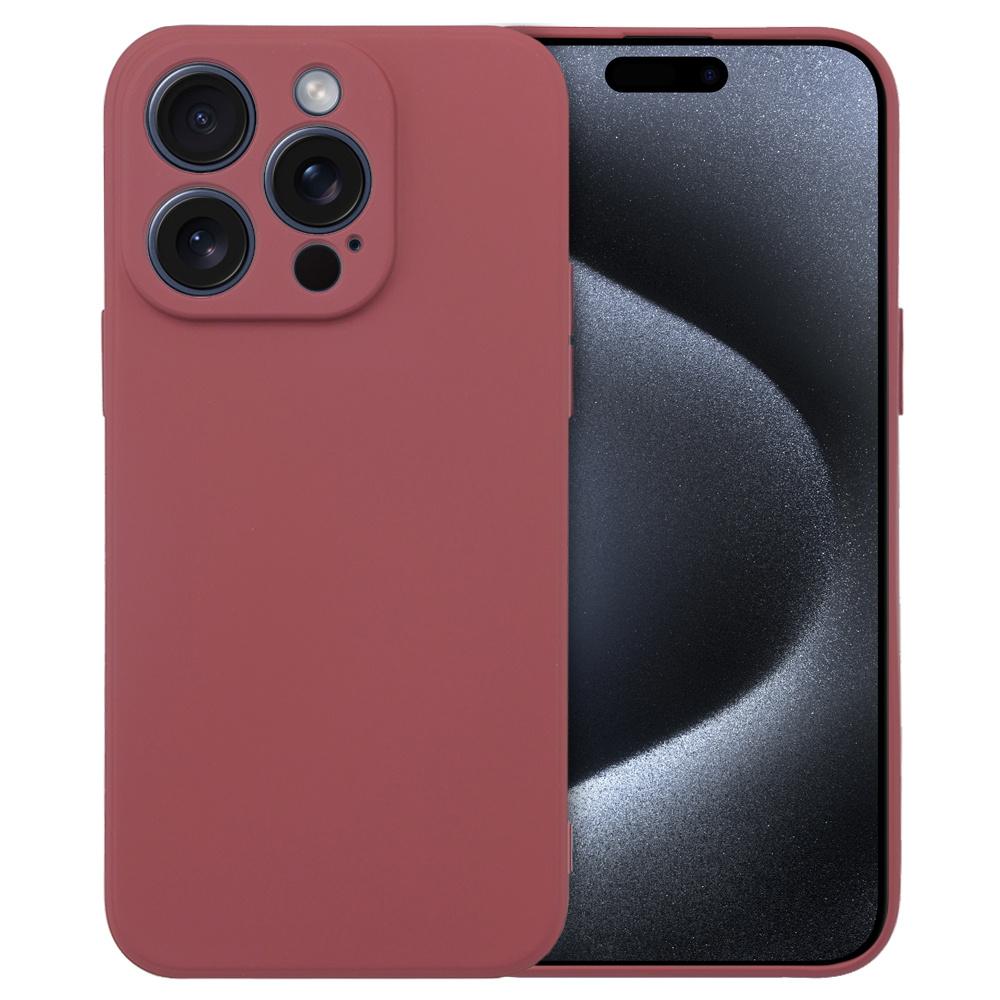 Case for iPhone 15 Pro Max, Silicone Lite, Red