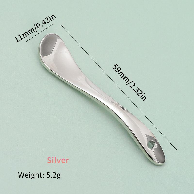 

Золотые Металлические Косметические Шпатели, Многоразовые Ложечки для Макияжа для Крема для Глаз, Крема для Лица и Сыворотки, Идеально для Инструментов Красоты и Ухода за Кожей серебряный
