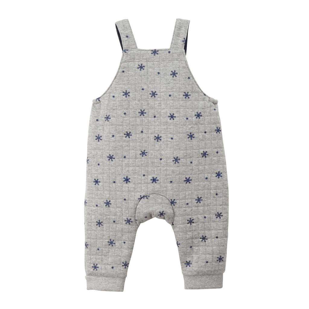 MIKI HOUSE HOT BISCUITS Overalls Gift Set for Boys and Girls, Baby Clothes, Baby Gift, Gray, 80cm, Box Included, 74-9911-689
