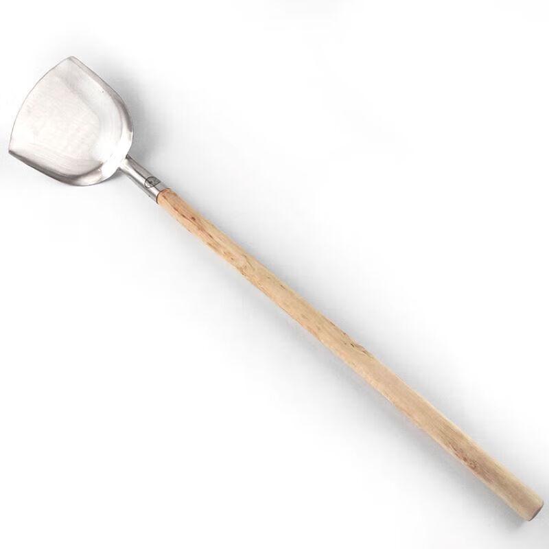 Xiyao Stainless Steel Cooking Spatula with Extended Wooden Handle