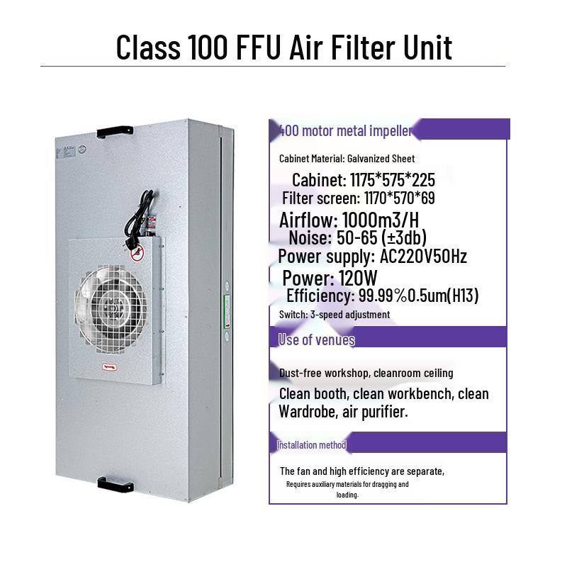 Class 100 Cleanroom FFU Fan Unit with Air Purifier Filter
