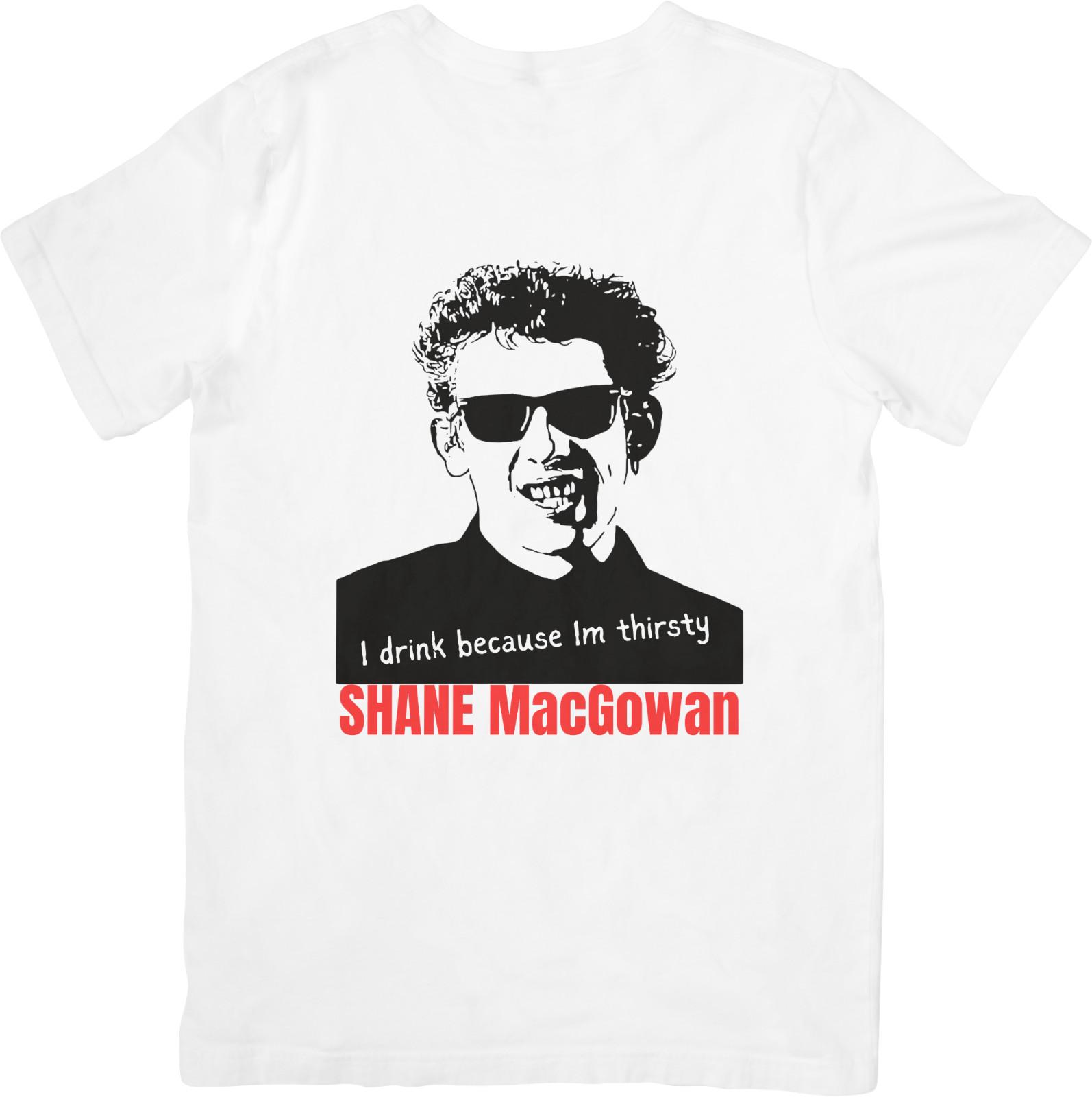 Shane MacGOWAN Music Fit for Men Women Quality Cotton T-Shirt White. XXXL