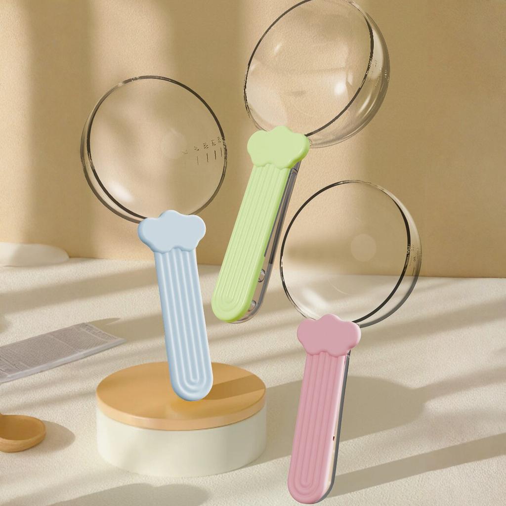 Pet Food Scoop with Scale Multi-Function Food Spoon with Sealing Clip for Dogs Cats