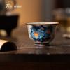 Ru Kiln Tea Cup Reverse Mouth Cups Ceramic Gracked Glaze Tea Bowl High Foot Teacups Chinese Puer Maker Supplies Puera Porcelain