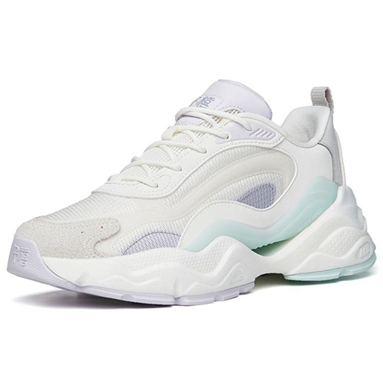 Anta Millennium 4.0 Shock Absorption Non-Slip Wear-Resistant Low-Top Dad Shoes Women Sneakers White Purple Gray 122228890-3