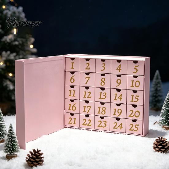 Reusable Storage Organizer DIY Christmas Advent Calendar to Fill, 25 Days Empty Gift Box Set Decorative Holiday Present 2026, Fillable Countdown