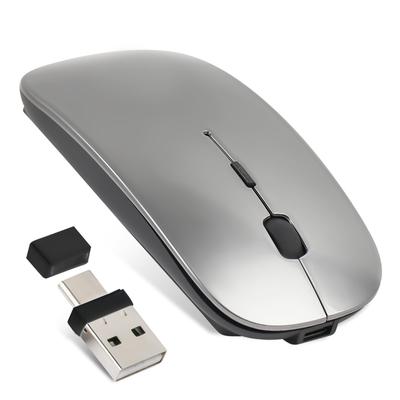 Bluetooth Wiederaufladbare Kabellose 3DPI Hoch Kompatibel mit und TELEC Zertifiziert Typ-C Maus, Leise, Wiederaufladbar, Schlank, Kompakt, 2,4 GHz, Modi,
