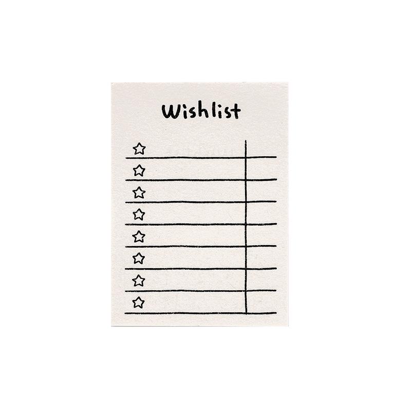 Minimalist Fresh Style Portable Notepad: 50-Sheet To-Do List Memo