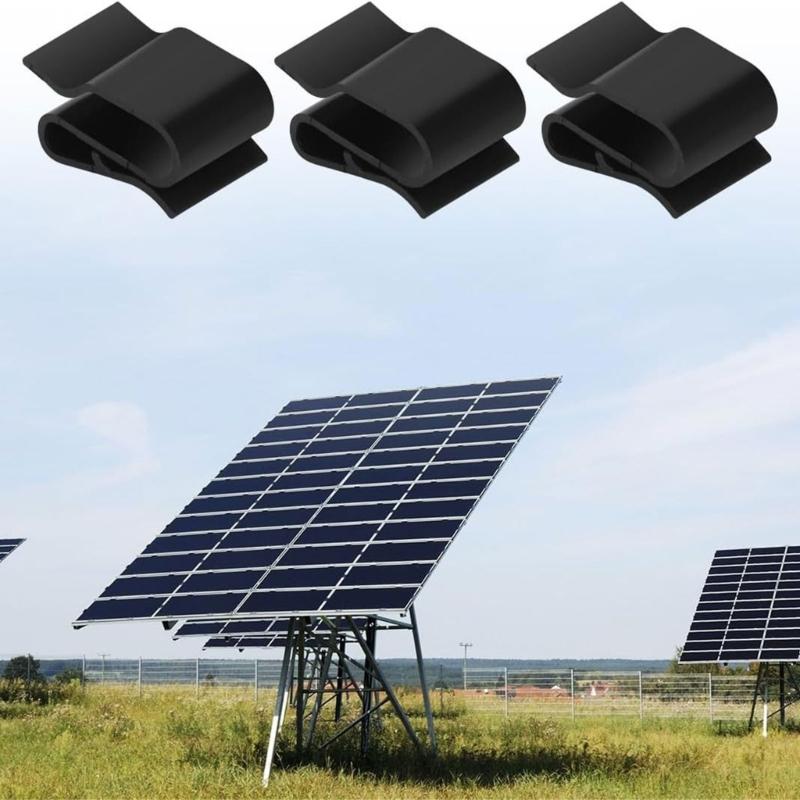 Pack of 30 Multipurpose Photovoltaic Cable Clamps Convenient for Outdoor Trailer Frame Wire Management 25x16mm