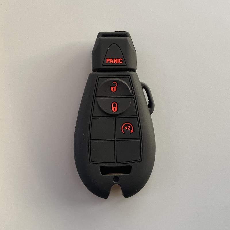 ZAD silicone rubber car key cover case skin shell protect holder set for jeep for Chrysler Fobik for Dodge Ram 3button keyles