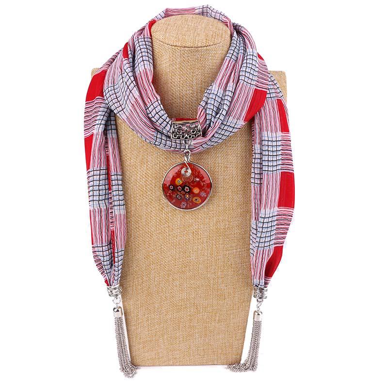 

Bohemian Cotton-Linen Scarf with Vintage Pendant & Tassel Women s Fashion Wrap Shawl