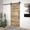 SKIEN Sliding Door Hardware Set 200 Cm Steel Black