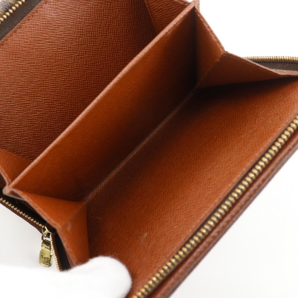 LOUIS VUITTON Porto Papie Zip Bi-Fold Wallet M61207 Brown Monogram canvas Women Used