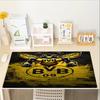 BVB Theme Mouse Pad, Non Slip Rubber Base, Multifunctional Office & Home Decor, Perfect for Workspace Personalization.
