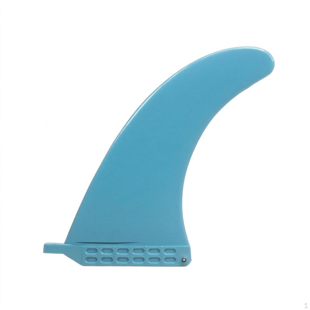Single Fin 9 Inch with Mounting Base Curved for Longboarders, Surfers, Surfing Black