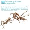 DIY 3D Wooden Puzzle Model Animal Montessori Toys for Children Crafts Dachshund Skeleton Assembly Gift Set for Kids Adults Teens