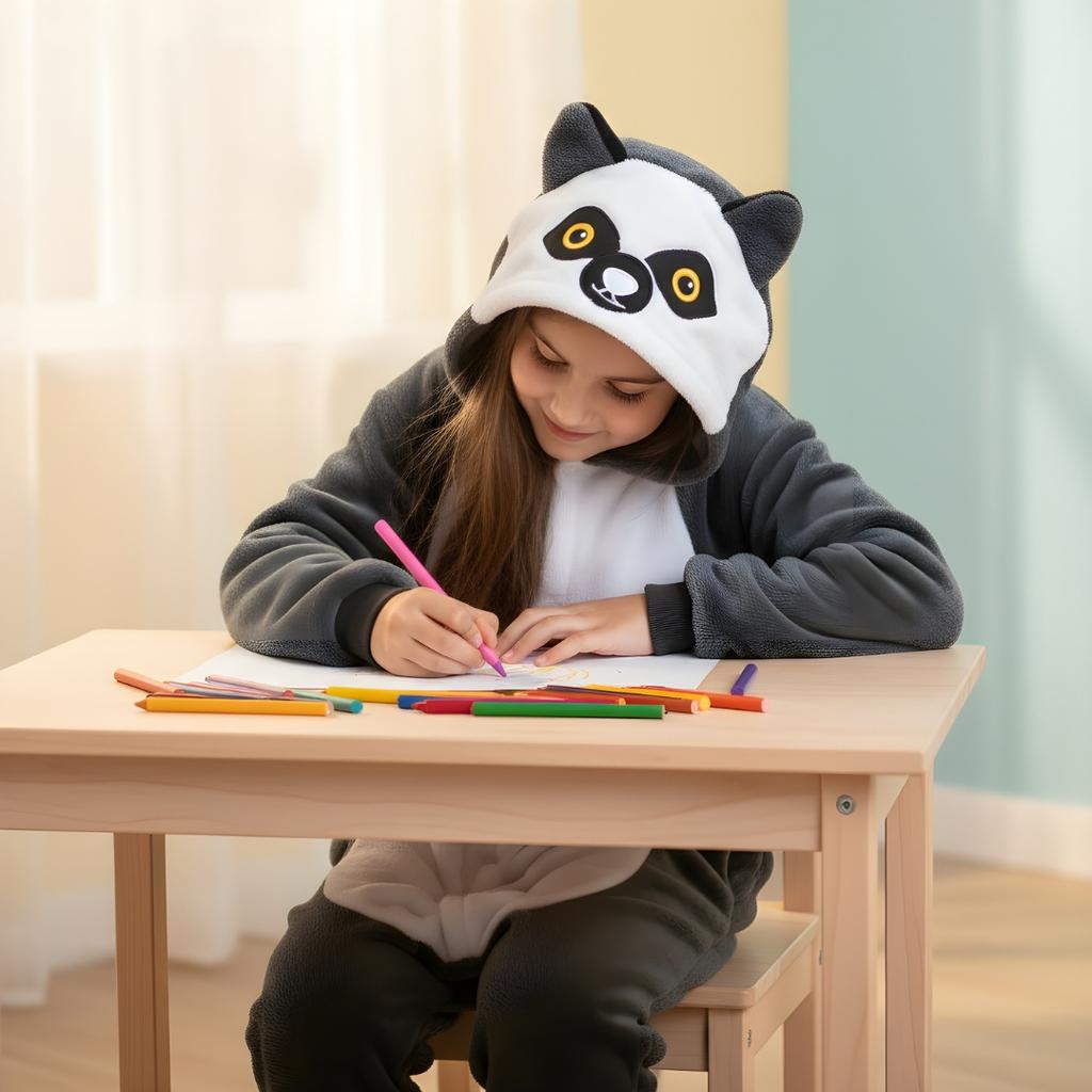 Piżama Onesie Kigurumi Kostium Przebranie Lemur Dzieci 105 - 115Cm