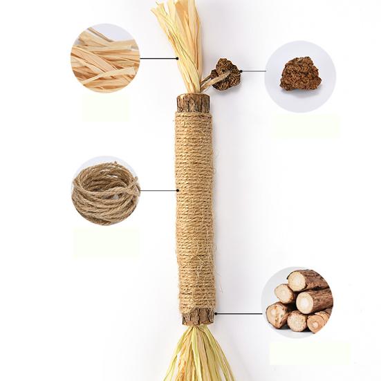 Natural Cat Chew Stick Cats Silvervine Dental Stick Promote Oral Health Bite Resistant Safe Chew Toy Teething Toy for Indoor Kittens