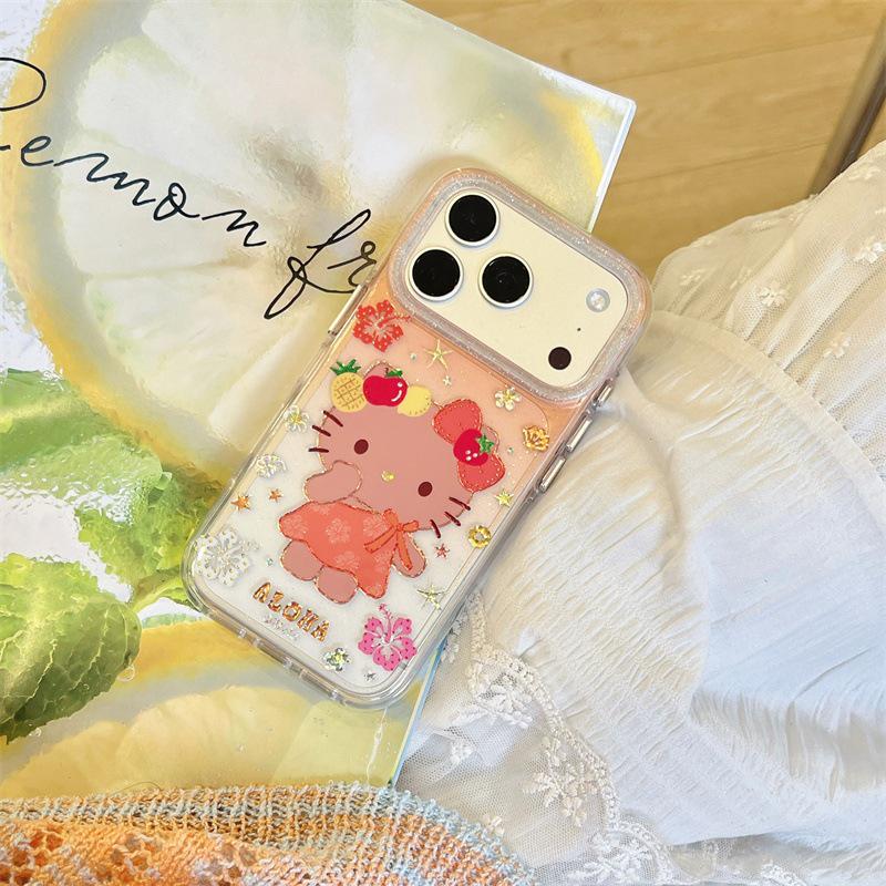 

Hawaiian Cat Charm Case for iPhone 17/16 Pro Max/15/14 - Premium Quality iPhone 15 Pro
