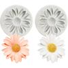 Flower Silicone Fondant Mold Chrysanthemum Mould for Fondant Cake Decorating,Chocolate,Sugarcraft,Candy,Polymer Clay,Soap Crafting Projects 2pcs