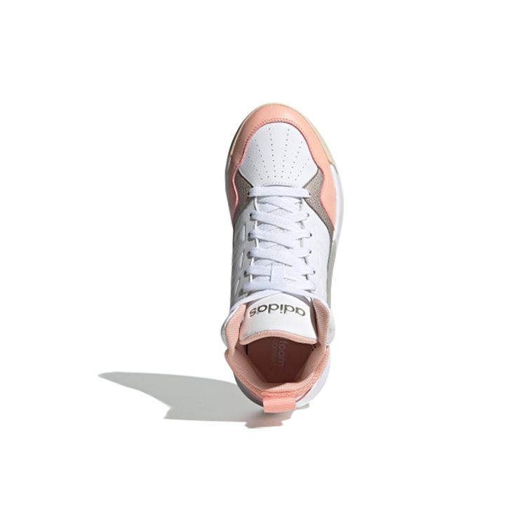 Adidas Neo Play9tis 2 Non-Slip Mid-Top Skate Shoes Women Skate Shoes White Brown Orange EG4352