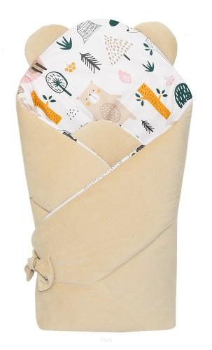 Velvet cappuccino bear baby wrap