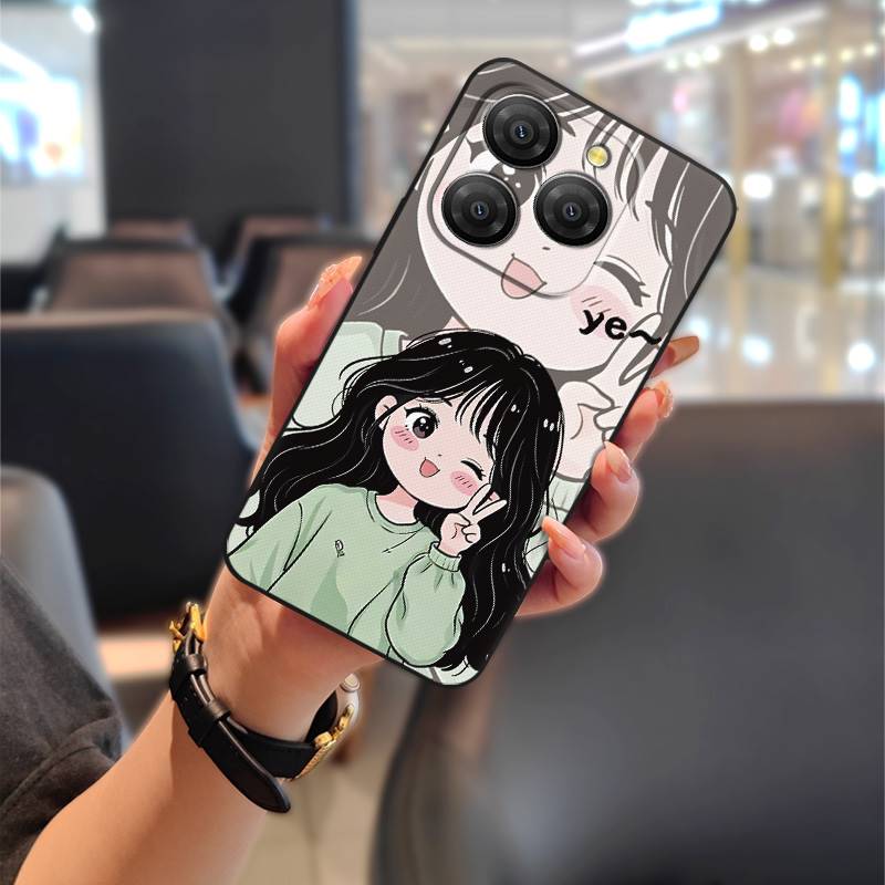 Graffiti Couple Phone Case For Blackview Shark9 5G Anti-dust Protective Cute Fashion Design Full wrap TPU Dirt-resistant