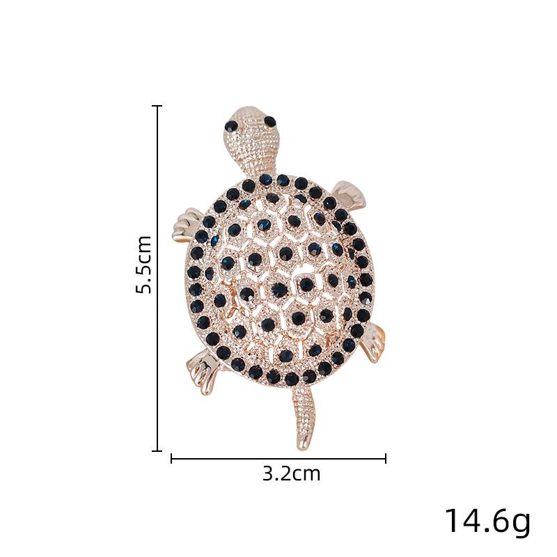 Vintage Rhinestone Cute Cartoon Turtle Animal Brooches For Women Men Coat Clothing Accessories Brooch Pins Party Jewelry Gifts