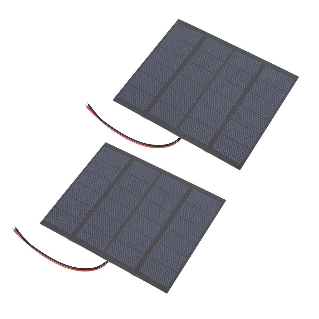 2PCS 1.5W 6V Small Solar Panels Monocrystalline Silicon DIY Solar Charging Panel for Phone Tablet Camera Flashlight