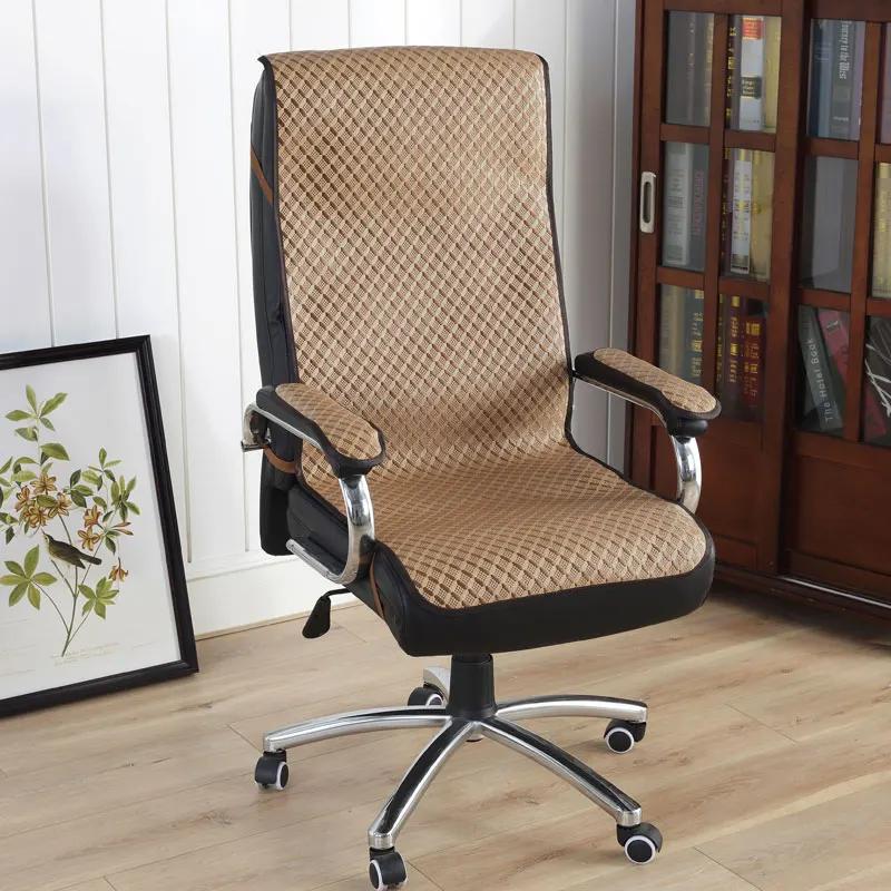 

Дышащая бамбуковая подушка для сиденья, спинка для босса, прохладная подушка-мат, подушка для сиденья и спинка, интегрированный коврик для офисного компьютерного кресла 45x130cm