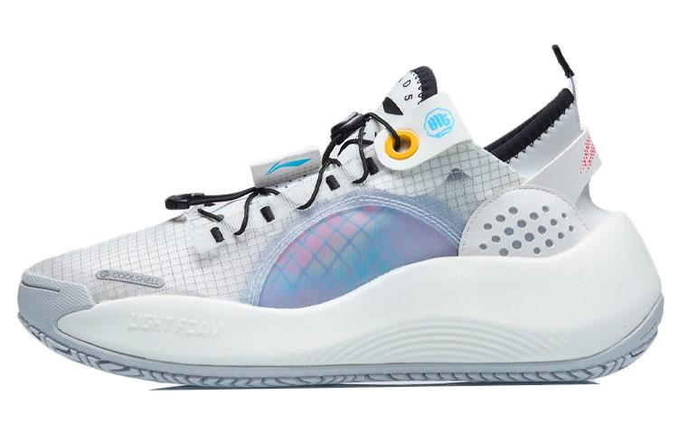 Li Ning BADFIVE Vintage Basketball Shoes Women s Low Top Standard White/Ivory AGBR042-1 36
