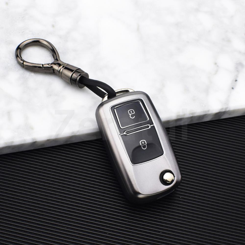 2/3 Buttons Shell Fob For Vw Volkswagen Mk4 Bora Golf 4 5 6 Jetta Passat Polo Bora Touran Skoda Seat Tpu Car Key Case Cover