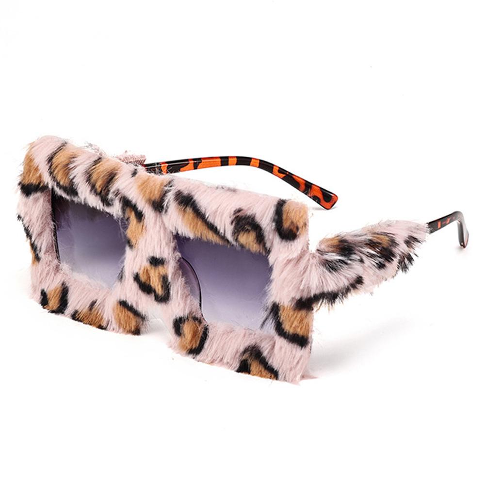 Übergroße Plüsch-Sonnenbrille im Y2K-Stil, weich und flauschig, ideal für Winter, Partys, Weihnachten, Halloween, Cosplay und als originelle Brille für Damen