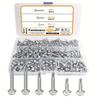 250pcs 410 Stainless Steel Self-Tapping Screws Kit , Hexagonal Self-Drilling Screws for Metal/Furniture
