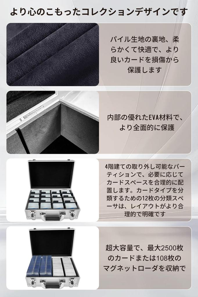 HG CHASING TRIBE Deck Case Aluminum Attache Case that can store over 2500 cards Latest Case for Magnet Loader Trading Card Case Game Card Storage Box