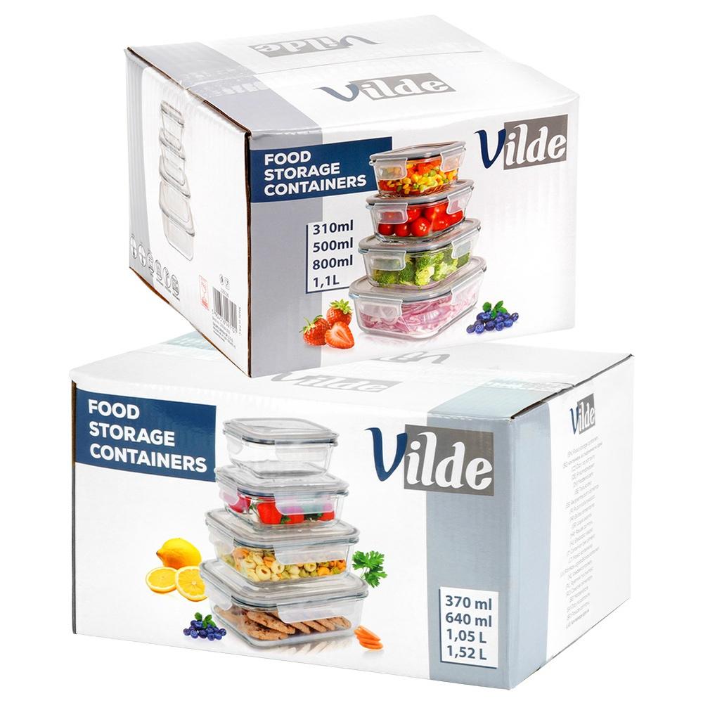 Glass Food Containers With Lid And Seal 8 Pcs.