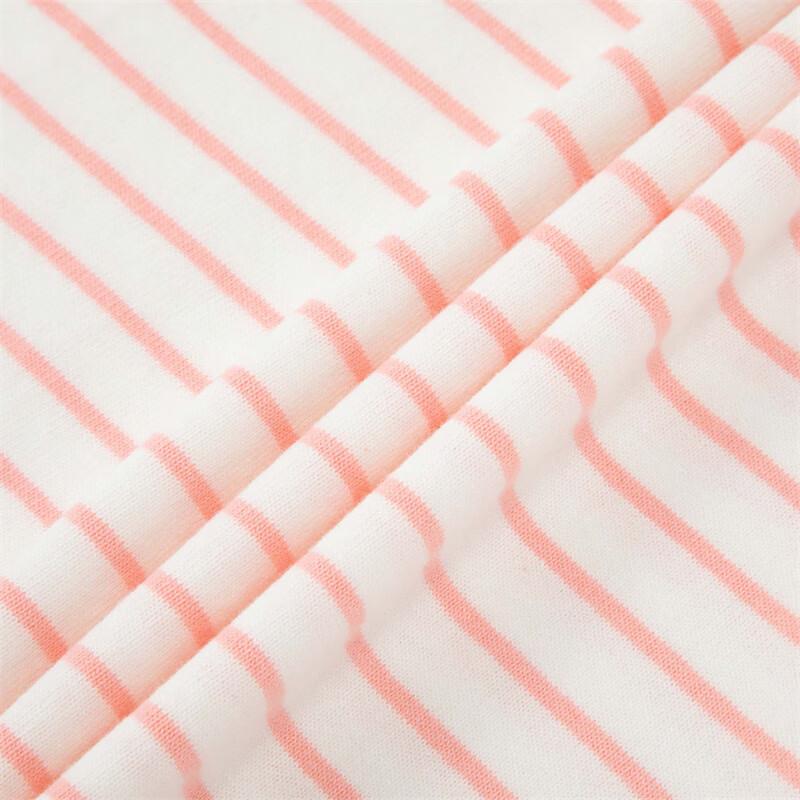 Puma Navy Pack Striped Design Vintage Casual Round Neck Short Sleeve T-Shirt Women Tops Peach-Pink 627732-55