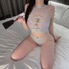 Sexy underwear, sexy large-size mesh suit, open crotch free, split buttocks, hollowed-out, tearable uniform