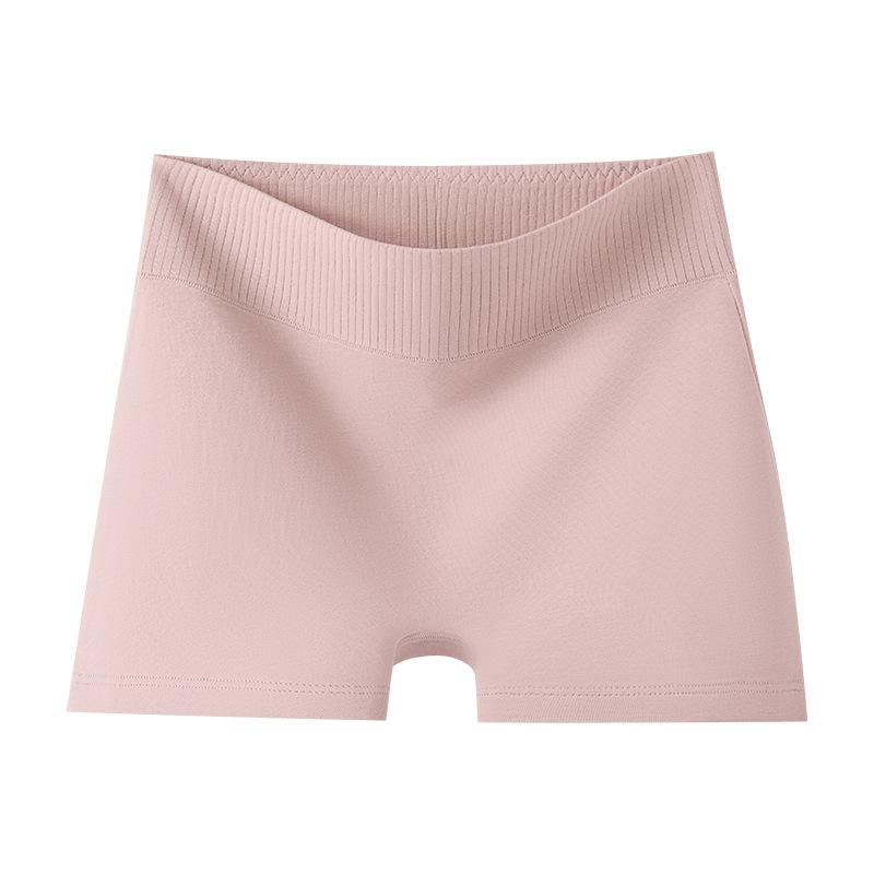 Women Spring and Autumn Pure Cotton Antibacterial Crotch Anti Tardiness High Waist Abdominal Lift Hip Non Mark Safety Flat Angle Briefs