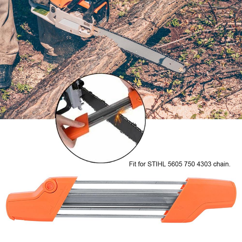 5.2mm Handheld 2 in 1 Chainsaw Sharpener File Fit for STIHL 5605 750 4303 3/8in P and 0.325Orange